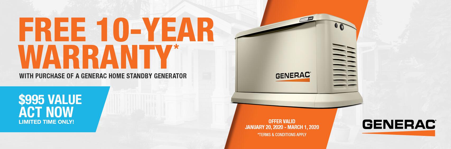 Homestandby Generator Deal | Warranty Offer | Generac Dealer | Pittsford, VT